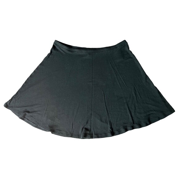 Express Small Solid Black Skater Skirt, Flared Mini Circle Skirt, Rayon Blend S - Picture 2 of 8
